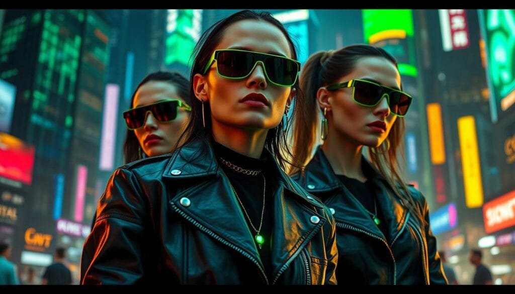 Estética cyberpunk de Matrix en la moda
