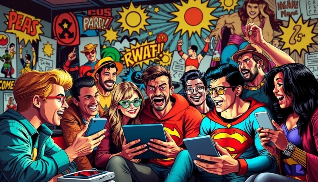 Fans de superhéroes en redes sociales