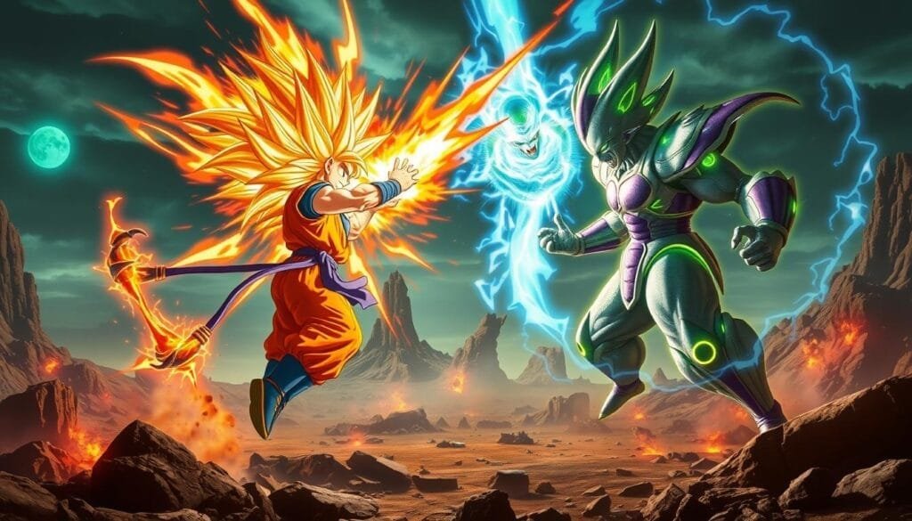 Momentos decisivos en el combate de Gokú y Freezer