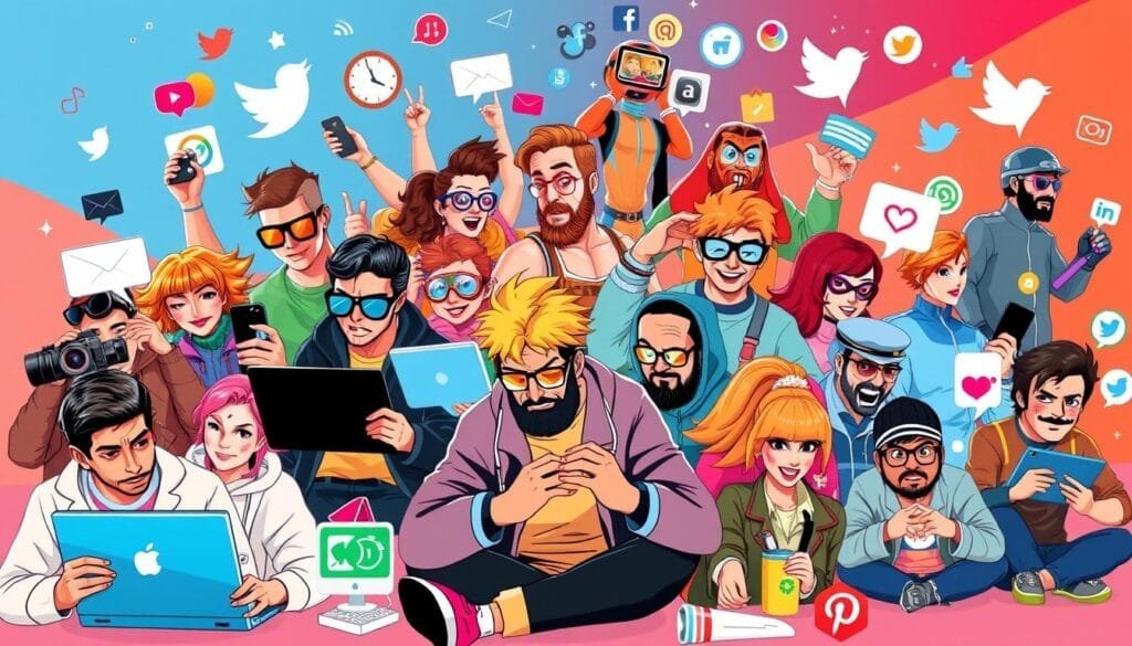 Personajes geek en redes sociales