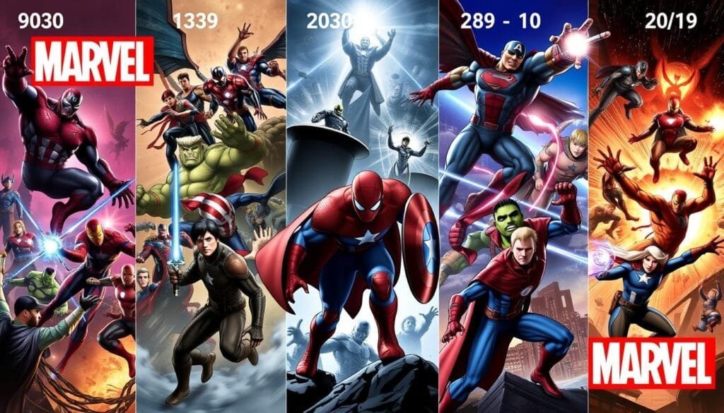 Evolución de personajes Marvel