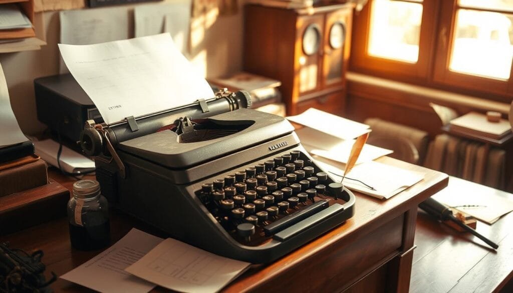 Máquina de escribir en la era precomputadora