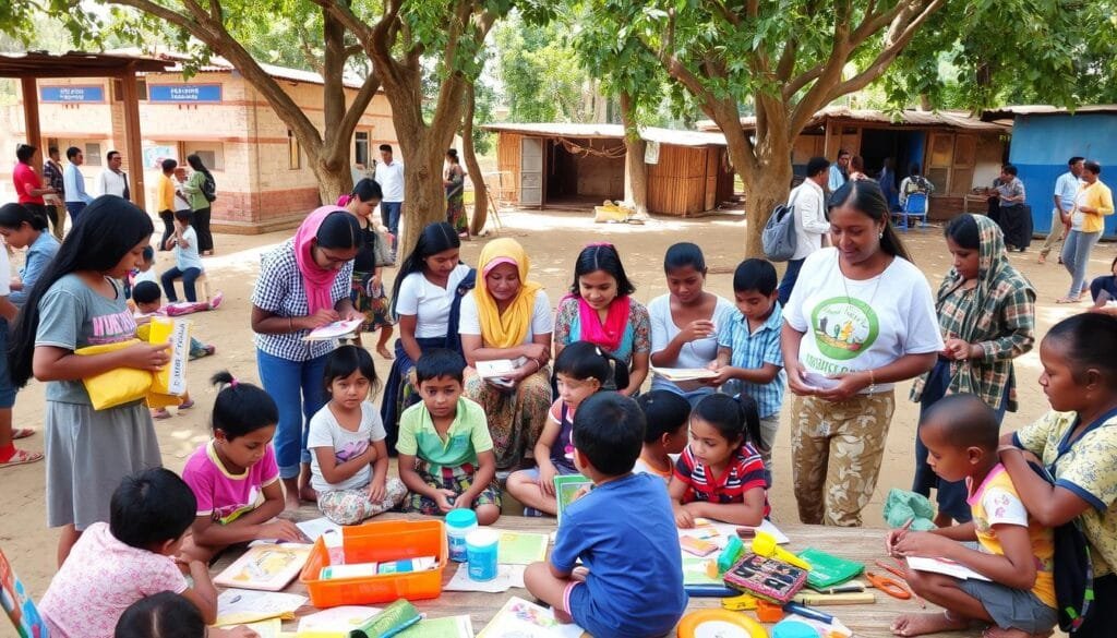 ONG educativas trabajando en proyectos comunitarios