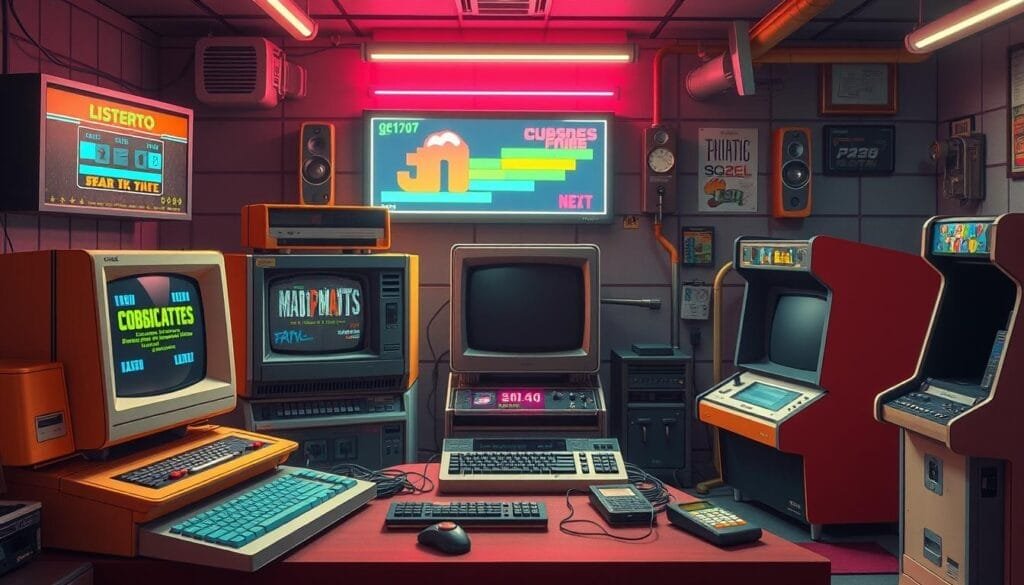 Tecnología retro de los años 80