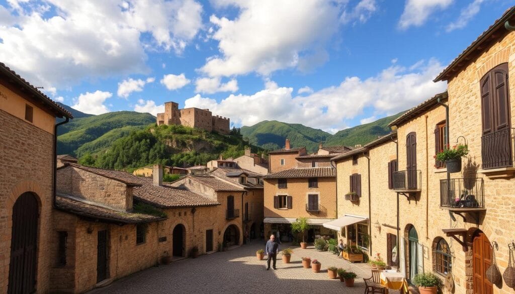 Aínsa pueblo medieval en España