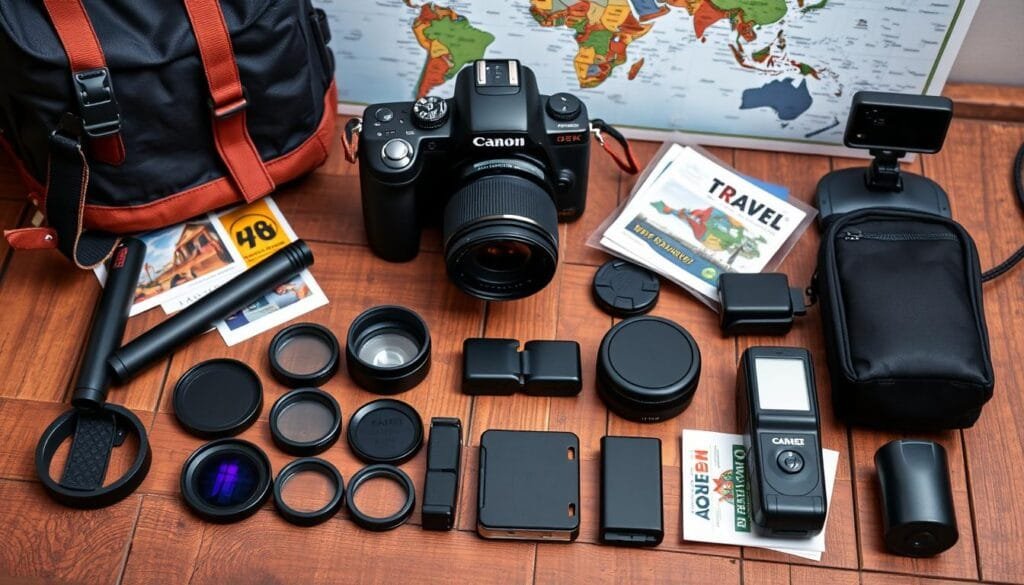 Equipo fotográfico para viajes