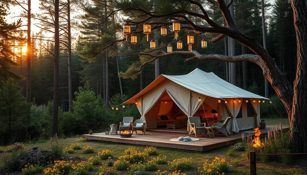 Glamping sostenible en la naturaleza