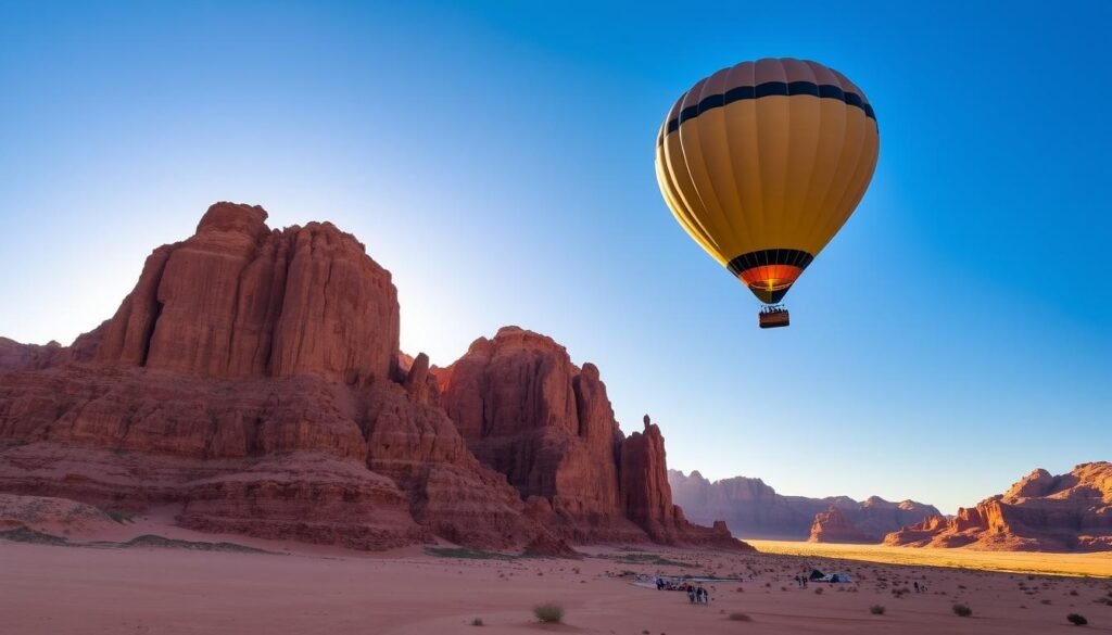 Globo aerostático sobre Wadi Rum