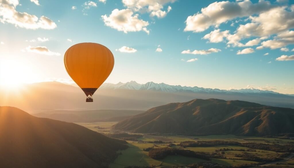 Globo aerostático sobre los Alpes del Sur en Queenstown