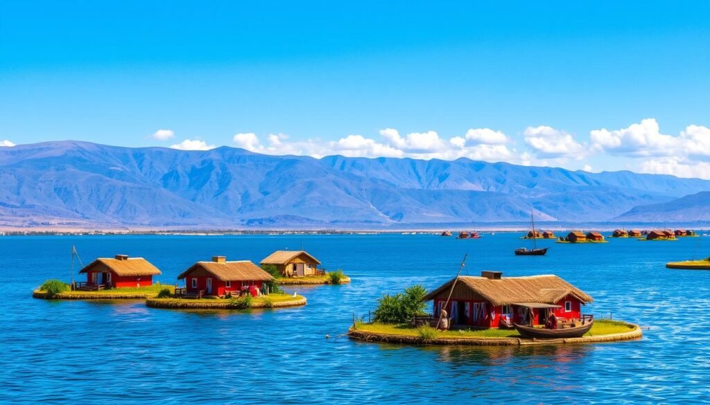 Islas flotantes del Lago Titicaca en Perú