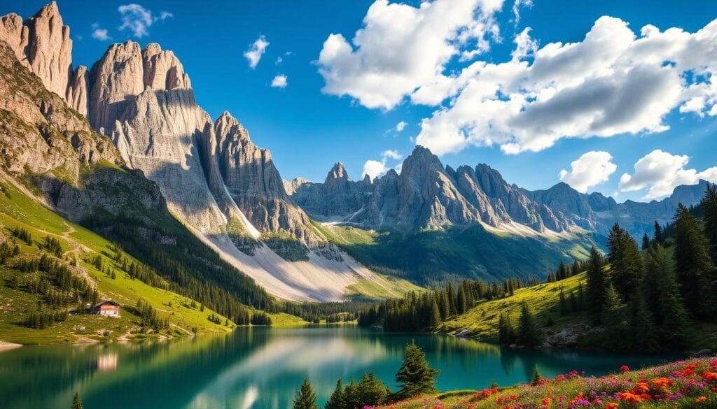 Paisaje de las Dolomitas en Italia