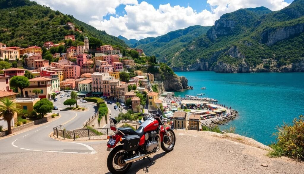Paisajes de la Costa Amalfitana en moto