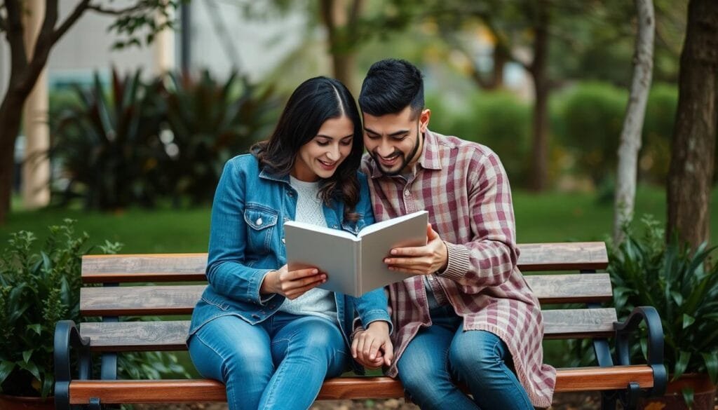 Parejas aprendiendo juntos en San Valentín