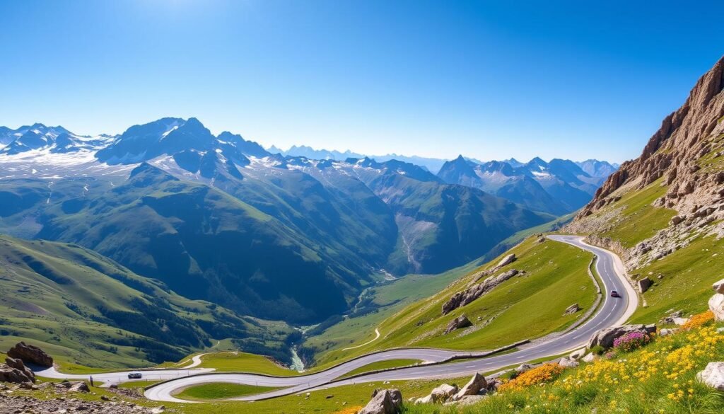 Paso del Stelvio en los Alpes italianos