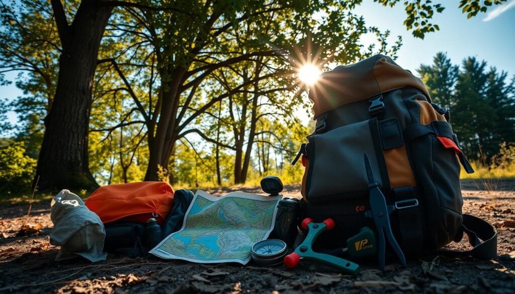 Preparación para aventura en la naturaleza