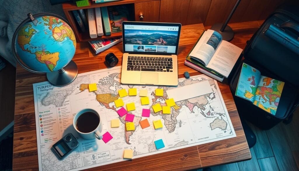 Preparativos de viaje y organización