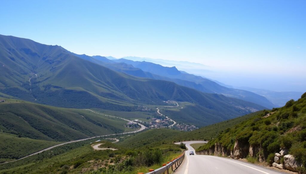 Ruta N304 en Portugal paisaje montañoso