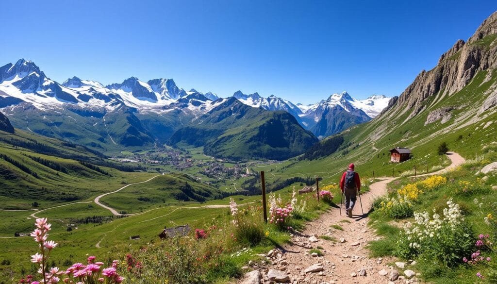Viajeros solitarios en los Alpes suizos