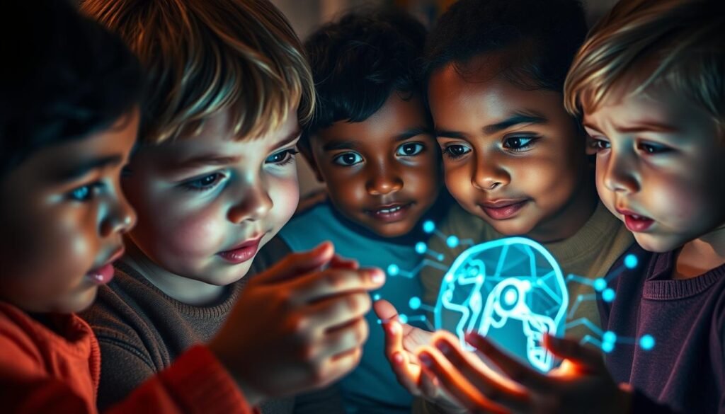 Niños y tecnología de inteligencia artificial