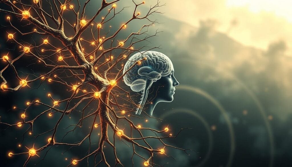 A detailed, intricate illustration of the decision-making process, showcasing the complex interplay of the human brain's cognitive mechanisms. In the foreground, a neural network of interconnected neurons, pulsing with electric impulses, symbolizing the intricate web of synaptic connections that underlie our decision-making. In the middle ground, a cross-section of the brain, with the prefrontal cortex, amygdala, and other key regions highlighted, revealing the interplay of rational and emotional factors that shape our choices. In the background, a hazy, dreamlike landscape, suggestive of the unconscious biases and hidden mental processes that often guide our decisions, even when we believe we are acting rationally. The overall scene is bathed in a soft, contemplative light, evoking the introspective nature of the decision-making process.