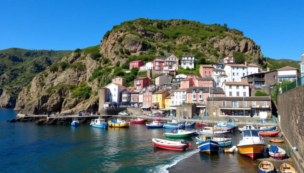 Cudillero pueblo costero en España