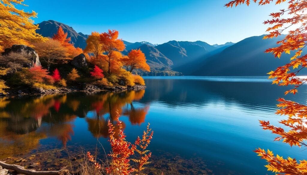Lago Tazawa en otoño