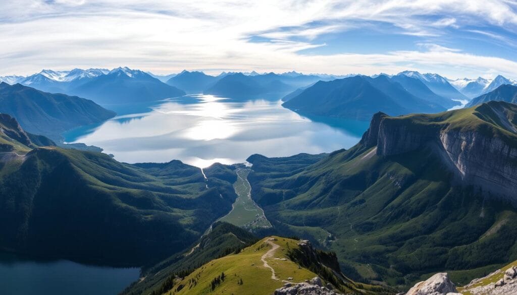Lago Walen vistas panorámicas Suiza