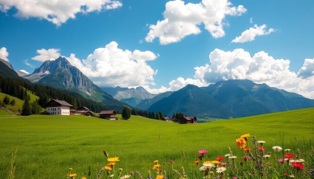 Paisaje rural de Appenzell en Suiza