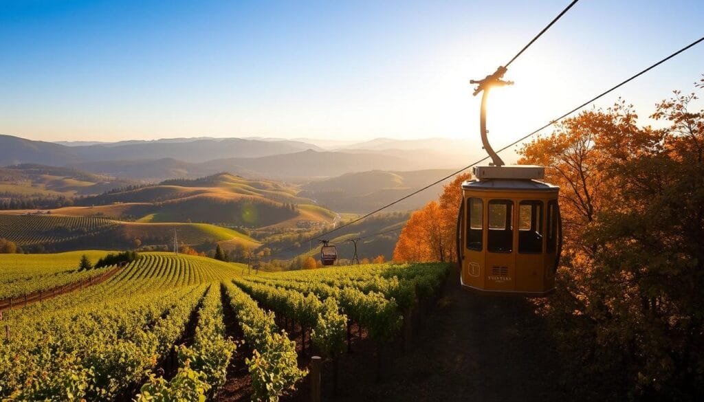 Teleférico de Sterling Vineyards en Napa Valley