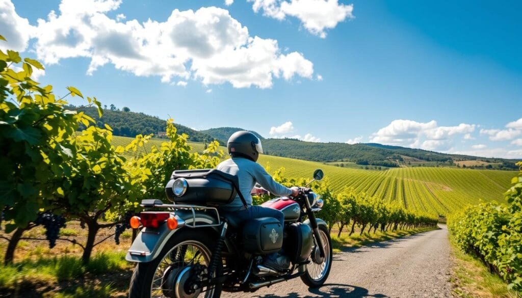 Tour de vino en sidecar por viñedos