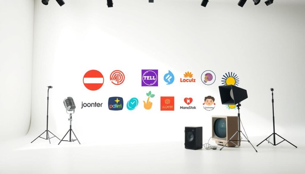 A brightly lit, minimalist studio setup featuring a selection of iconic cultural program logos and illustrations against a clean, white backdrop. The foreground showcases a vibrant array of shapes and symbols representing different genres, from a retro-styled microphone for a talk show to a playful graphic for a children's educational program. The middle ground features a subtle grid layout, hinting at the diverse range of content covered by these top cultural programs. The background maintains a sense of simplicity and focus, allowing the viewer's attention to be drawn to the central visual elements. The overall mood is one of creativity, curation, and a celebration of intellectual curiosity.