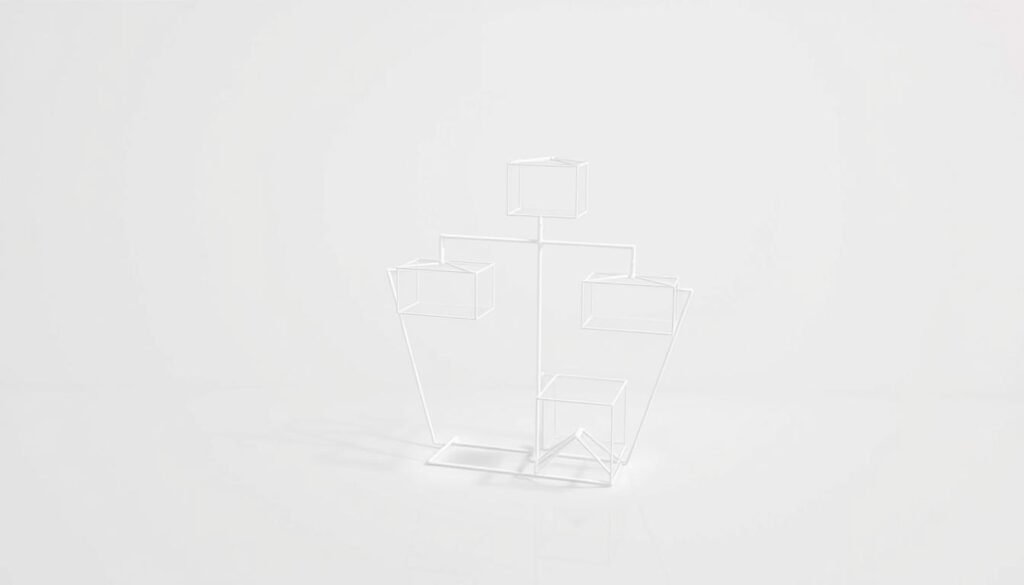 A structured and well-organized argument, visualized as a three-dimensional wireframe model against a minimalist background. The main structure is composed of interlocking geometric shapes, representing the logical flow and interconnectedness of the core points. Subtle lighting casts shadows, emphasizing the depth and complexity of the argumentative framework. The overall aesthetic is clean, modern, and visually compelling, designed to illustrate the key principles of effective argumentation.