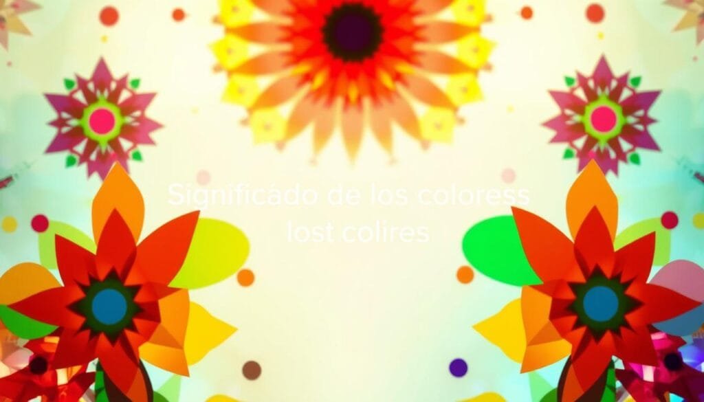 A vibrant, symbolically-rich composition depicting the "Significado de los colores". In the foreground, a kaleidoscope of abstract color shapes and forms, each radiating a distinct emotional resonance. The middle ground features a harmonious palette of primary and secondary hues, artfully blended to create a sense of balance and harmony. In the background, a soft, atmospheric gradient sets the mood, hinting at the deeper psychological and cultural meanings associated with color. Warm lighting casts a sense of depth and dimensionality, while a slightly wide-angle lens captures the full scope of this captivating visual exploration of color symbolism.