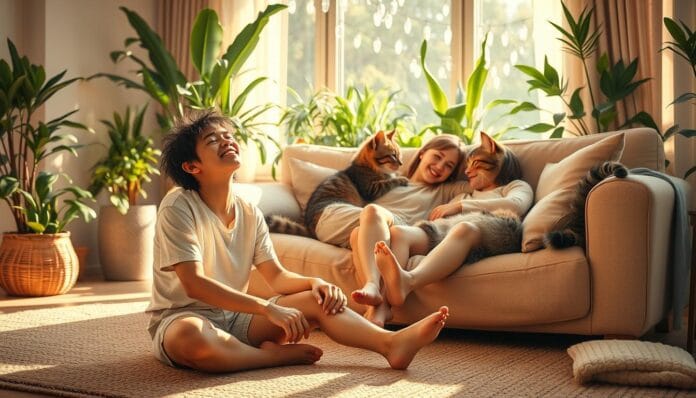 Humanos que ronronean