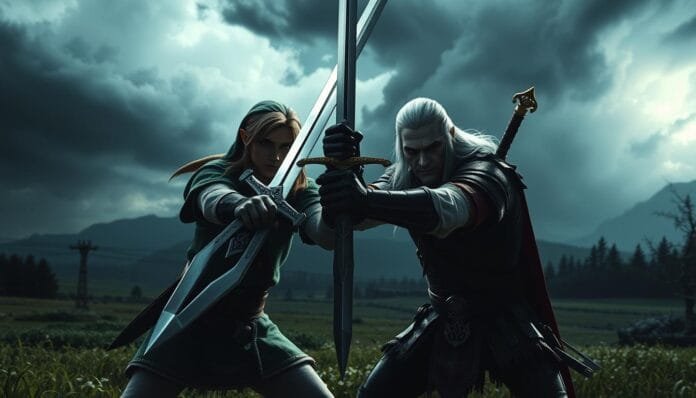 Link-Zelda-vs-Geralt-de-Rivia-Witcher-IA Link (Zelda) vs Geralt de Rivia (Witcher) IA