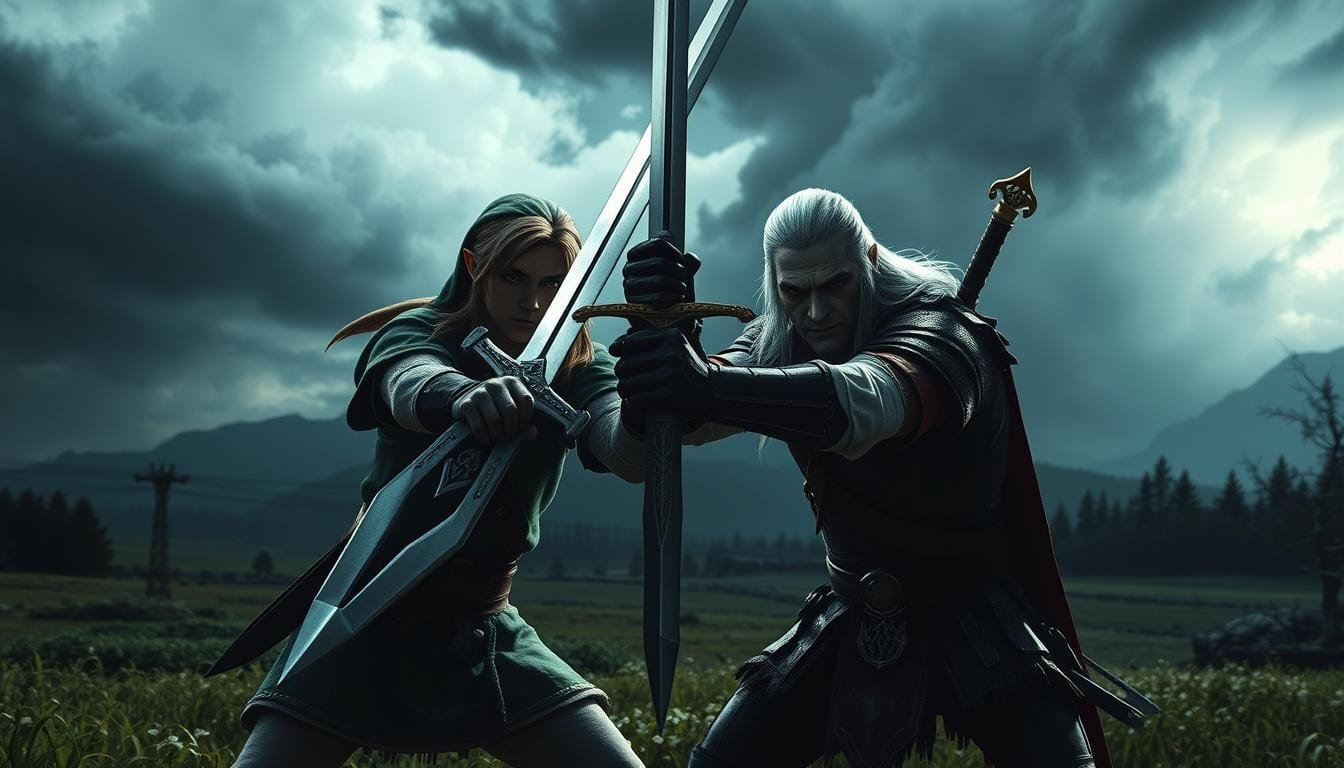 Link (Zelda) vs Geralt de Rivia (Witcher) IA