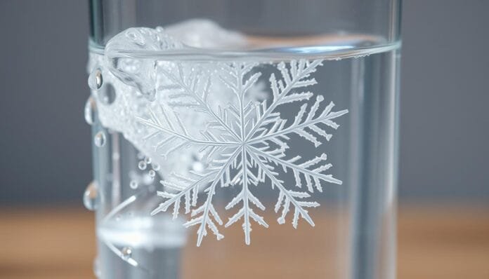Agua se expande al congelar