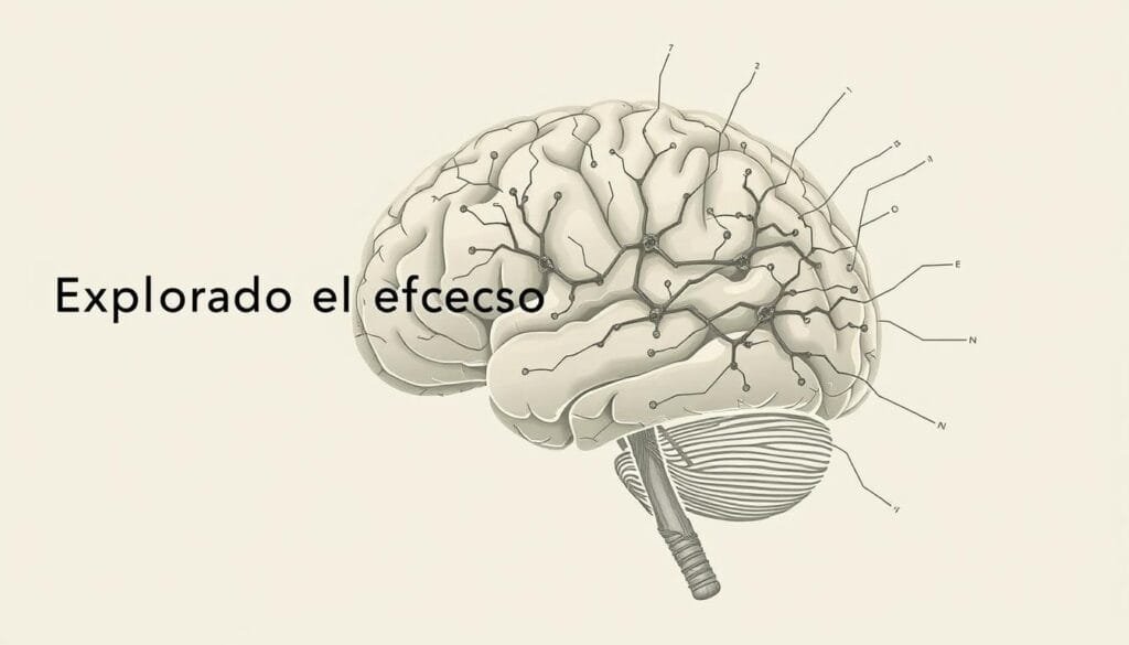 Detailed anatomical diagram of the human brain, with a focus on the neural mechanisms underlying the placebo effect. Rendered in a clean, technical style with muted colors and precise linework. The composition highlights the interconnected networks of neurons, neurotransmitters, and synaptic pathways that are believed to mediate the placebo response. The image conveys a sense of scientific exploration and discovery, with a calm, contemplative mood that aligns with the "Explorando el Efecto Placebo Abierto" section title. Soft, even lighting from multiple angles accentuates the structure and depth of the brain's internal architecture. The overall tone is informative and educational, suitable for illustrating the article's exploration of the neurological underpinnings of the placebo effect.