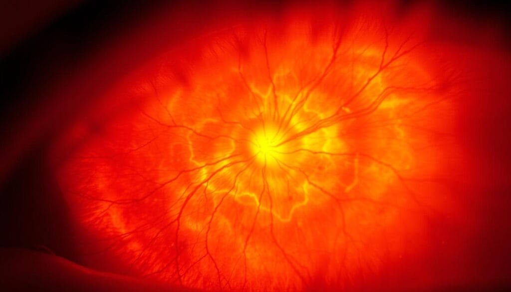 A detailed close-up view of the human retina, showcasing a unique and vibrant color spectrum. The retina is illuminated by a soft, warm light, casting subtle shadows that accentuate the intricate patterns and textures. In the center, a mesmerizing "olo" color emerges, a hue that seems to defy categorization, captivating the viewer with its elusive and otherworldly nature. The image is captured through a specialized "Oz technique" lens, revealing the hidden depths and complexities of the visual system. The overall mood is one of scientific wonder and the exploration of the boundaries of human perception. A detailed close-up view of the human retina, showcasing a unique and vibrant color spectrum. The retina is illuminated by a soft, warm light, casting subtle shadows that accentuate the intricate patterns and textures. In the center, a mesmerizing "olo" color emerges, a hue that seems to defy categorization, captivating the viewer with its elusive and otherworldly nature. The image is captured through a specialized "Oz technique" lens, revealing the hidden depths and complexities of the visual system. The overall mood is one of scientific wonder and the exploration of the boundaries of human perception.