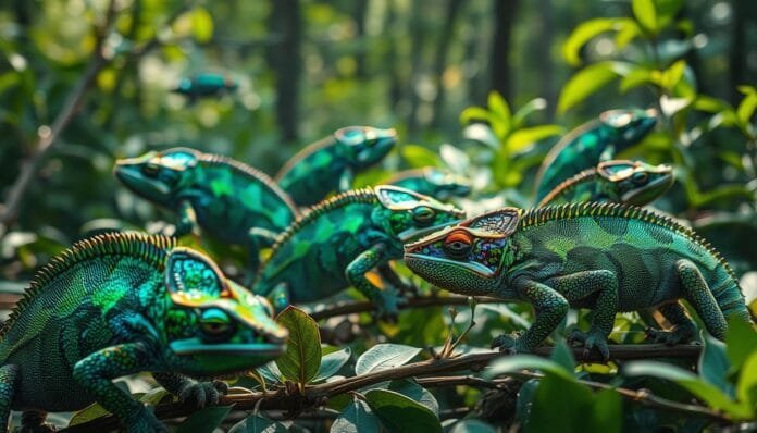 Por qué cambian de color los camaleones