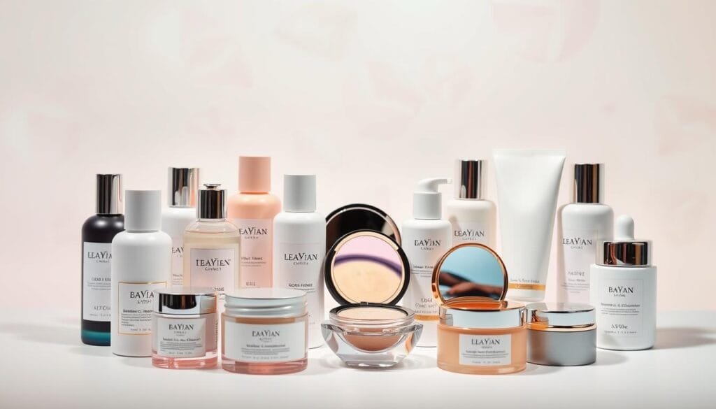 A vibrant display of Korean beauty products, arranged artfully against a soft, pastel-hued background. In the foreground, an assortment of sleek, minimalist skincare bottles and jars, their labels showcasing elegant typography and subtle color palettes. In the middle ground, a selection of makeup compacts, their mirrored surfaces reflecting the delicate lighting. In the background, a subtle pattern or texture, perhaps a gentle gradient or a soft, blurred floral motif, creating a sense of depth and harmony. The overall composition conveys a sense of refined sophistication and a celebration of Korean aesthetics, perfectly suited to illustrate the "Imagen y estilo: de los cosméticos a la moda en pareja" section of the article. A vibrant display of Korean beauty products, arranged artfully against a soft, pastel-hued background. In the foreground, an assortment of sleek, minimalist skincare bottles and jars, their labels showcasing elegant typography and subtle color palettes. In the middle ground, a selection of makeup compacts, their mirrored surfaces reflecting the delicate lighting. In the background, a subtle pattern or texture, perhaps a gentle gradient or a soft, blurred floral motif, creating a sense of depth and harmony. The overall composition conveys a sense of refined sophistication and a celebration of Korean aesthetics, perfectly suited to illustrate the "Imagen y estilo: de los cosméticos a la moda en pareja" section of the article.