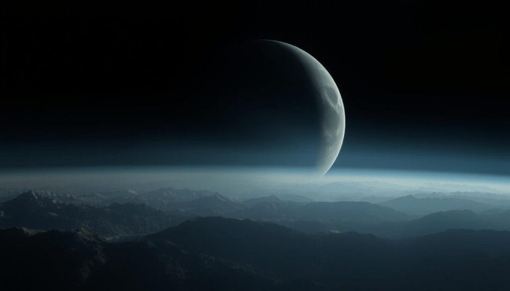 A breathtaking view of the hidden side of the Moon, illuminated by the Sun's gentle glow. The lunar surface is a tapestry of craters, mountains, and valleys, untouched by the human eye from Earth. A soft, diffused lighting casts long shadows, creating a sense of depth and dimension. The scene is serene and captivating, inviting the viewer to contemplate the mysteries of this elusive celestial wonder. The image conveys the true nature of the "dark side" - not a realm of darkness, but a vibrant, unexplored landscape that holds the key to understanding our closest cosmic neighbor.