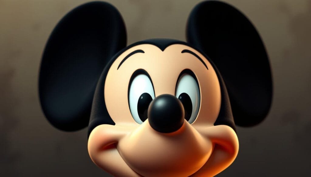 A close-up portrait of Walt Disney's iconic cartoon character Mickey Mouse, depicted with a thoughtful, introspective expression. The image showcases the character's large, expressive eyes, round head, and distinct features, rendering him in a realistic, photorealistic style. The lighting is soft and diffused, creating a warm, nostalgic atmosphere that evokes the character's enduring legacy and cultural significance. The background is muted and blurred, placing the focus entirely on the character's captivating presence. This image aims to capture the essence of the voice actor behind the legendary Mickey Mouse, and the profound impact their contribution has had on generations of fans, particularly in Chile. A close-up portrait of Walt Disney's iconic cartoon character Mickey Mouse, depicted with a thoughtful, introspective expression. The image showcases the character's large, expressive eyes, round head, and distinct features, rendering him in a realistic, photorealistic style. The lighting is soft and diffused, creating a warm, nostalgic atmosphere that evokes the character's enduring legacy and cultural significance. The background is muted and blurred, placing the focus entirely on the character's captivating presence. This image aims to capture the essence of the voice actor behind the legendary Mickey Mouse, and the profound impact their contribution has had on generations of fans, particularly in Chile.