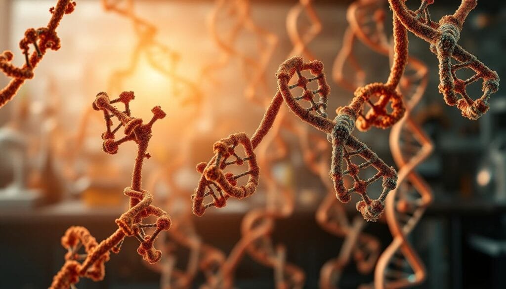 A detailed, high-resolution image of genetic variants, showcasing their diverse molecular structures and interactions. The foreground depicts several prominent genetic variants, each with intricate, abstract patterns and vibrant colors, illuminated by a soft, diffuse lighting that accentuates their unique characteristics. The middle ground features a backdrop of intersecting DNA strands, their helical forms woven together in a captivating, almost holographic display. In the background, a subtle, blurred landscape of scientific instrumentation and laboratory equipment sets the scene, hinting at the scientific context. The overall composition conveys a sense of scientific exploration and the complexity of the genetic factors influencing human traits, such as coffee consumption. A detailed, high-resolution image of genetic variants, showcasing their diverse molecular structures and interactions. The foreground depicts several prominent genetic variants, each with intricate, abstract patterns and vibrant colors, illuminated by a soft, diffuse lighting that accentuates their unique characteristics. The middle ground features a backdrop of intersecting DNA strands, their helical forms woven together in a captivating, almost holographic display. In the background, a subtle, blurred landscape of scientific instrumentation and laboratory equipment sets the scene, hinting at the scientific context. The overall composition conveys a sense of scientific exploration and the complexity of the genetic factors influencing human traits, such as coffee consumption.