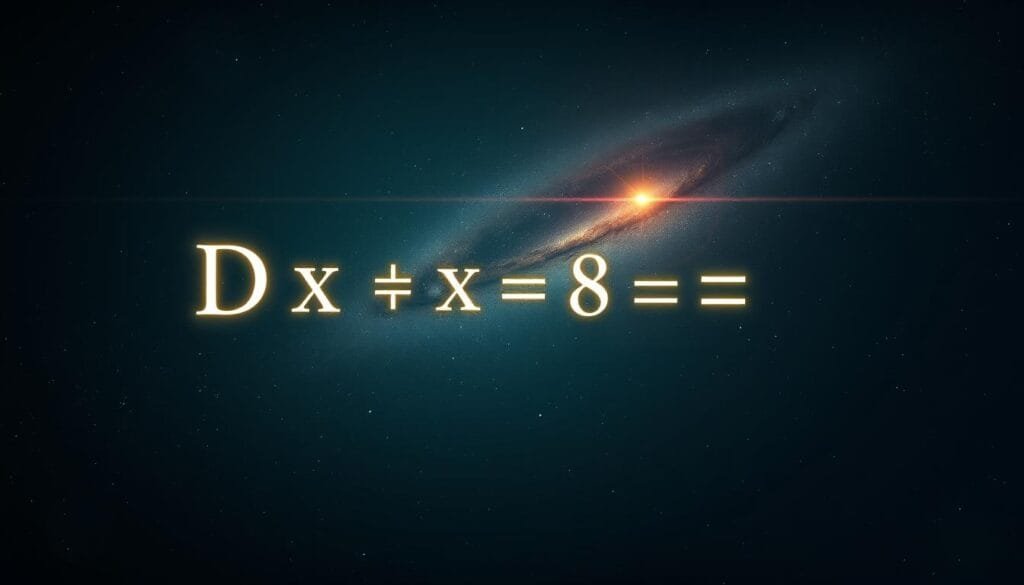 A detailed, intricate illustration of the "Drake Equation" - a mathematical framework for estimating the number of potentially intelligent, communicative civilizations in the Milky Way galaxy. The equation's variables are represented as glowing, holographic elements suspended in a dimly lit, enigmatic void, casting an ethereal, contemplative atmosphere. The symbols and equations are rendered with precise, scientific accuracy, hinting at the profound implications and unsolved mysteries of humankind's place in the vast, uncharted cosmos. Subtle cosmic background details, such as distant stars and galaxies, add depth and a sense of scale to this visually striking, thought-provoking representation of the "Drake Equation" - a mathematical model for a profound existential question. A detailed, intricate illustration of the "Drake Equation" - a mathematical framework for estimating the number of potentially intelligent, communicative civilizations in the Milky Way galaxy. The equation's variables are represented as glowing, holographic elements suspended in a dimly lit, enigmatic void, casting an ethereal, contemplative atmosphere. The symbols and equations are rendered with precise, scientific accuracy, hinting at the profound implications and unsolved mysteries of humankind's place in the vast, uncharted cosmos. Subtle cosmic background details, such as distant stars and galaxies, add depth and a sense of scale to this visually striking, thought-provoking representation of the "Drake Equation" - a mathematical model for a profound existential question.