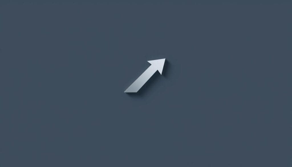 A sleek, modern logotipo with a bold, minimalist design. A strong, prominent arrow-shaped emblem in the center, representing forward motion, growth, and progression. The arrow is subtly curved, creating a sense of dynamism and energy. The overall shape of the logo is simple and geometric, with clean lines and a balanced composition. The color palette is muted and sophisticated, utilizing a sophisticated combination of grays, silvers, and hints of blue to convey a sense of authority, trust, and innovation. Soft, directional lighting illuminates the logo from the side, casting subtle shadows and highlights that add depth and dimension. The logo is presented against a plain, neutral background, allowing it to take center stage and command attention.