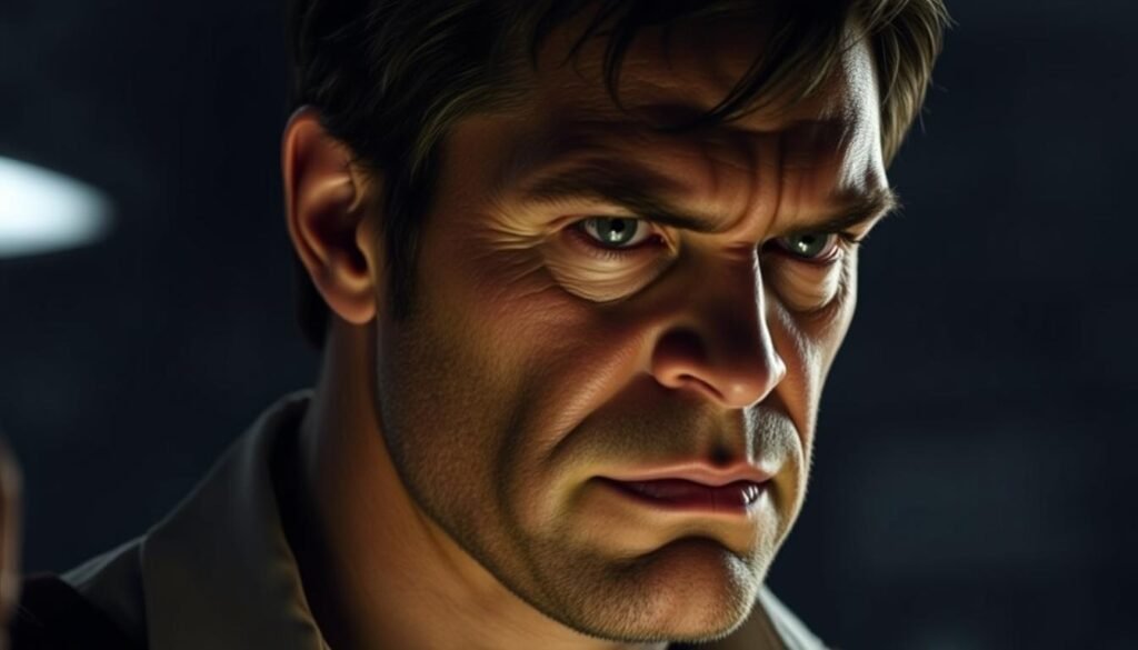 A close-up portrait of Bruce Banner, the brilliant scientist known as the Hulk, standing in a dimly lit room. His brow is furrowed, a pensive expression on his face as he contemplates the weight of his role in the Avengers' fight against Thanos. Soft, dramatic lighting casts shadows across his weathered features, highlighting the determination and inner turmoil etched in his eyes. The background is hazy, with subtle hints of technological equipment and machinery, alluding to his scientific prowess. The image conveys a sense of gravity and the profound impact of the events he has experienced, setting the stage for his critical return in Avengers: Endgame. A close-up portrait of Bruce Banner, the brilliant scientist known as the Hulk, standing in a dimly lit room. His brow is furrowed, a pensive expression on his face as he contemplates the weight of his role in the Avengers' fight against Thanos. Soft, dramatic lighting casts shadows across his weathered features, highlighting the determination and inner turmoil etched in his eyes. The background is hazy, with subtle hints of technological equipment and machinery, alluding to his scientific prowess. The image conveys a sense of gravity and the profound impact of the events he has experienced, setting the stage for his critical return in Avengers: Endgame.